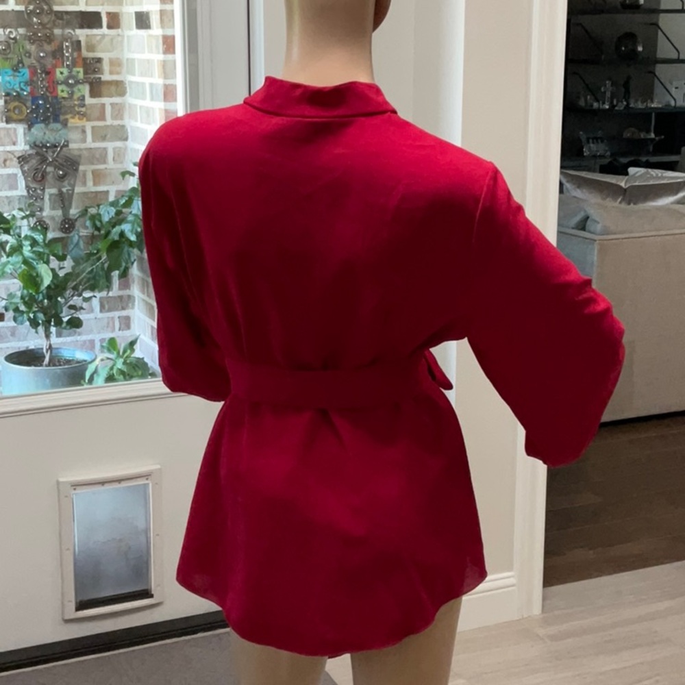 Red Wrap Tunic size XL. NWT - Picture 6 of 9